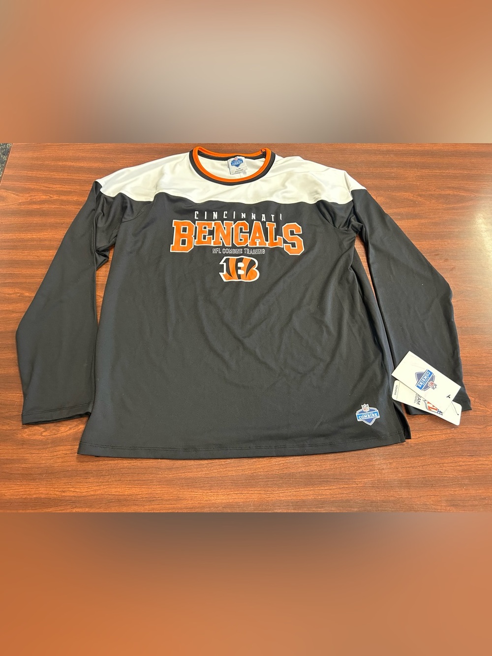 NFL Scouting Combine Cincinnati Bengals Women’s Long Sleeve Shirt L/G Black